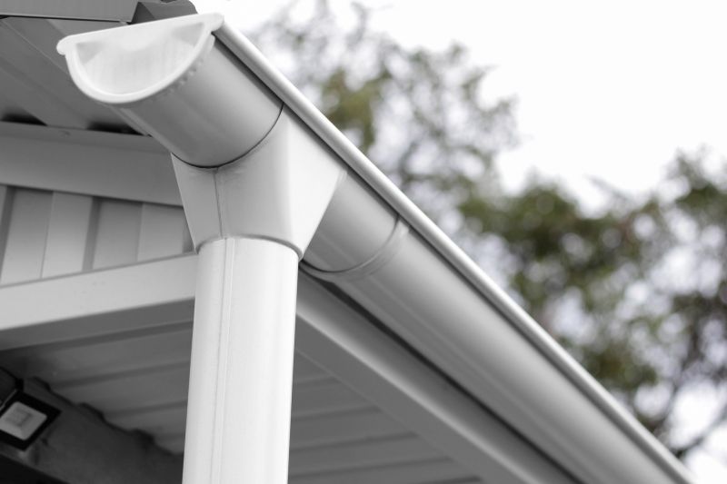 Gutter system on a residential roof